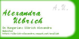 alexandra ulbrich business card